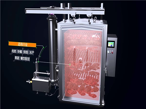 鴨肉零食急速降溫設備，提供全套預冷傳輸解決方案