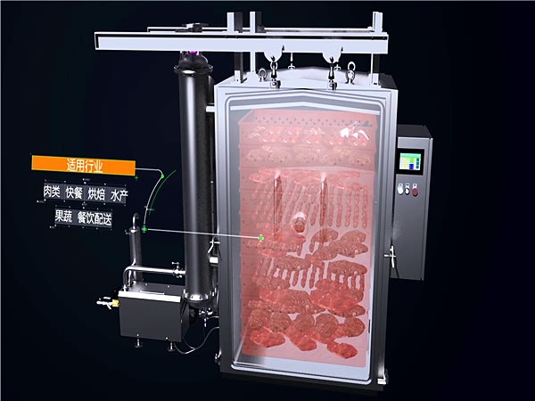 熟食品快速冷卻機，出爐熟食直接進倉冷卻，效率高能耗低滅菌